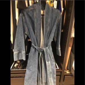 Aritzia Wilfred free denim trench jacket with belt size 1
